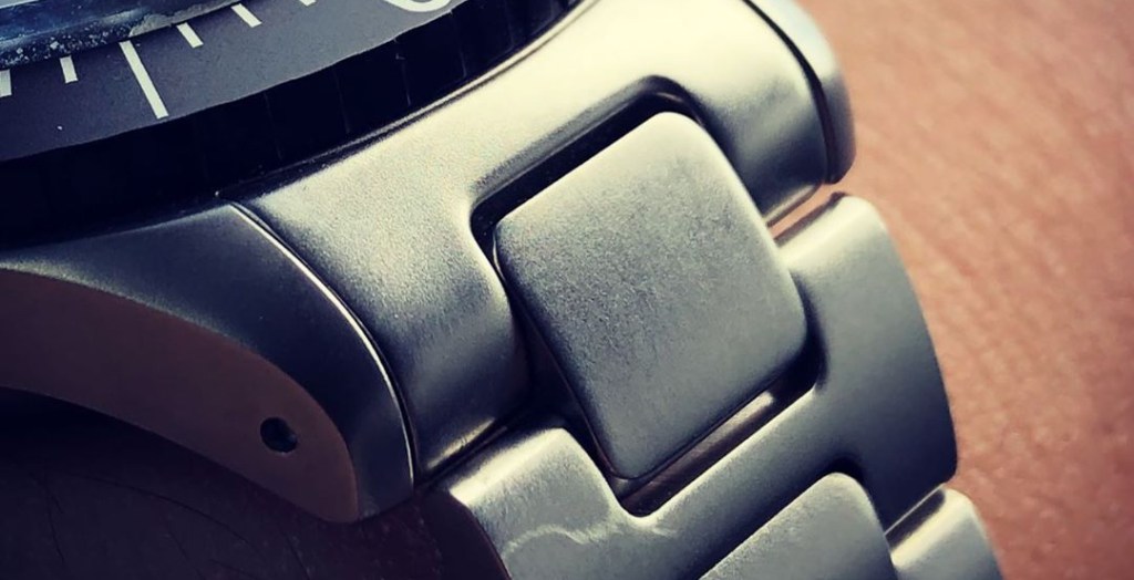 Sinn 158 on a&nbsp;bracelet